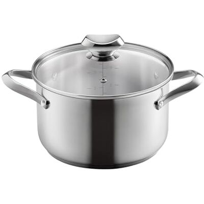 Metaltex ICONA Cacerola Baja Acero Inoxidable. Diámetro Superior 22CM. Capacidad 3,7 Litros Metaltex ICONA Cacerola Baja Acero Inoxidable. Diámetro Superior 22CM. Capacidad 3,7 Litros