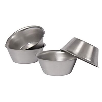 Artame 32204 Pastel de nata – Juego de 4 moldes en acero inoxidable Artame 32204 Pastel de nata – Juego de 4 moldes en acero inoxidable
