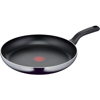 Tefal Resist Sartén de 32 cm Revestimiento antiadherente de titanio seguro Indicador de temperatura de señal térmica Fácil limpieza Tecnología Flame Protect Negro Tefal Resist Sartén de 32 cm Revestimiento antiadherente de titanio seguro Indicador de temperatura de señal térmica Fácil limpieza Tecnología Flame Protect Negro