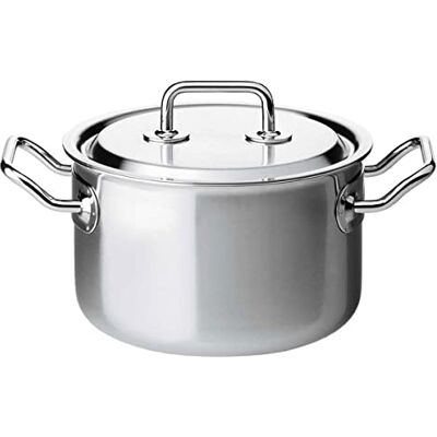 Spring Brigade Premium Olla con tapa (24 cm), color plateado Spring Brigade Premium Olla con tapa (24 cm), color plateado