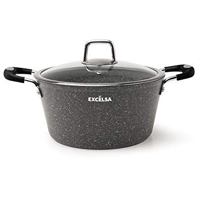 Excelsa forn-ok cacerola antiadherente 2 Asas, Aluminio, Color Gris Excelsa forn-ok cacerola antiadherente 2 Asas, Aluminio, Color Gris
