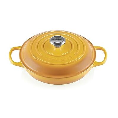 LE CREUSET Cacerola baja de hierro fundido, 26 cm, 2, 2 L, Nectar, LE CREUSET Cacerola baja de hierro fundido, 26 cm, 2, 2 L, Nectar,