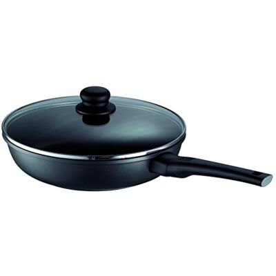Rohe Germany Novara Sartén Honda con Tapa Transparente (28 cm), Color Negro Rohe Germany Novara Sartén Honda con Tapa Transparente (28 cm), Color Negro