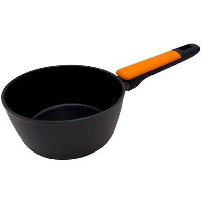 Fackelmann Soft Cazo Antiadherente 16 cm, Aluminio Forjado, Revestimiento Cerámico Greblon Libre de PFA, Apta para Inducción, Vitro, Gas y Horno, Mango Soft Touch Resistente al Calor, 1 ud. Fackelmann Soft Cazo Antiadherente 16 cm, Aluminio Forjado, Revestimiento Cerámico Greblon Libre de PFA, Apta para Inducción, Vitro, Gas y Horno, Mango Soft Touch Resistente al Calor, 1 ud.