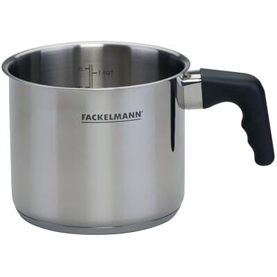 Fackelmann Geneva Pote Alto 14 cms, Capacidad 1,7 Litros, Cazo de Leche de Acero Inoxidable con Núcleo de Aluminio, Resistente a Corrosión y Fácil de Limpiar, Distribución Uniforme del Calor Fackelmann Geneva Pote Alto 14 cms, Capacidad 1,7 Litros, Cazo de Leche de Acero Inoxidable con Núcleo de Aluminio, Resistente a Corrosión y Fácil de Limpiar, Distribución Uniforme del Calor