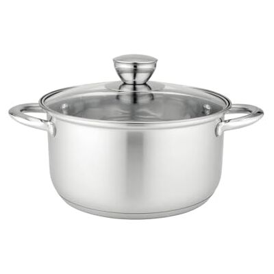 Florina Cacerola de acero inoxidable (2,6 l) 18 cm Cacerola con tapa de cristal Matteo Apta para lavavajillas Ideal para pasta y sopa Apta para todo tipo de cocinas, incluyendo inducción Florina Cacerola de acero inoxidable (2,6 l) 18 cm Cacerola con tapa de cristal Matteo Apta para lavavajillas Ideal para pasta y sopa Apta para todo tipo de cocinas, incluyendo inducción