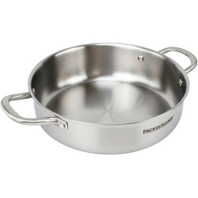 Fackelmann Vita3 Guisera Inoxidable 28 cm, Acero Inoxidable Triply con Triple Fondo Difusor, Sin Antiadherente, Sin PFA, Apta para Inducción, Gas, Vitro y Horno, Sellado Perfecto, Lavavajillas Fackelmann Vita3 Guisera Inoxidable 28 cm, Acero Inoxidable Triply con Triple Fondo Difusor, Sin Antiadherente, Sin PFA, Apta para Inducción, Gas, Vitro y Horno, Sellado Perfecto, Lavavajillas