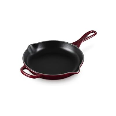 LE CREUSET Signature Sartén de hierro fundido esmaltado con mango auxiliar y dos labios de vertido, 23 cm, granate LE CREUSET Signature Sartén de hierro fundido esmaltado con mango auxiliar y dos labios de vertido, 23 cm, granate