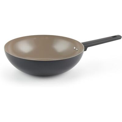 Salter Sartén de cerámica de 28 cm, cuerpo de aluminio reciclado, revestimiento antiadherente saludable sin PFOA/PFA, apto para inducción, fácil limpieza, mango suave al tacto que se Salter Sartén de cerámica de 28 cm, cuerpo de aluminio reciclado, revestimiento antiadherente saludable sin PFOA/PFA, apto para inducción, fácil limpieza, mango suave al tacto que se