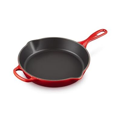 LE CREUSET Sartén skillet alta de hierro fundido, 26 cm, 2 litros, Cereza, LE CREUSET Sartén skillet alta de hierro fundido, 26 cm, 2 litros, Cereza,
