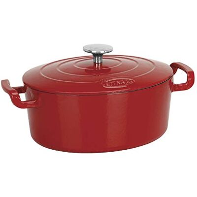 Sitram Cocotte ovalada 4 L roja Sitram Cocotte ovalada 4 L roja