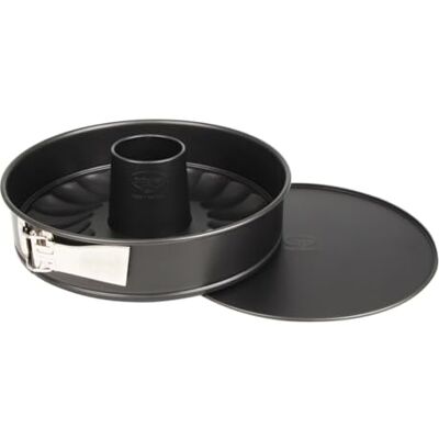 Dr. Oetker Molde desmontable clásico con base plana y tubular de 26 cm de diámetro, de chapa de acero de alta calidad con revestimiento antiadherente sin PFAS, resistencia al calor hasta 230 °C Dr. Oetker Molde desmontable clásico con base plana y tubular de 26 cm de diámetro, de chapa de acero de alta calidad con revestimiento antiadherente sin PFAS, resistencia al calor hasta 230 °C