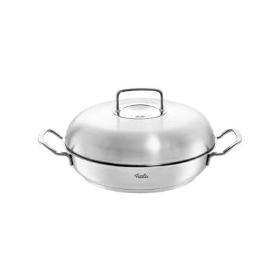 Fissler Original-Profi Collection Sartén de servir de 3,0 L y 28 cm de diámetro, acero inoxidable, sartén redonda con tapa alta, de borde alto, sin revestimiento, inducción Fissler Original-Profi Collection Sartén de servir de 3,0 L y 28 cm de diámetro, acero inoxidable, sartén redonda con tapa alta, de borde alto, sin revestimiento, inducción