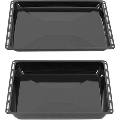 ICQN Set de Bandejas de Horno 46,5 x 37,5 cm – 3 cm y 6 cm, Compatible con Siemens, Bosch, Constructa y Amica, Bandejas Esmaltadas ICQN Set de Bandejas de Horno 46,5 x 37,5 cm – 3 cm y 6 cm, Compatible con Siemens, Bosch, Constructa y Amica, Bandejas Esmaltadas