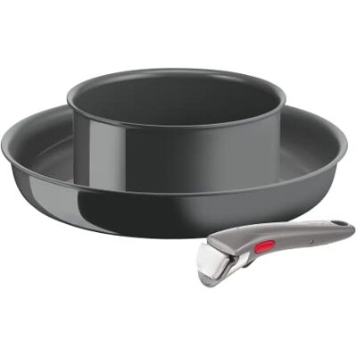 Tefal Ingenio Renew Juego de 3 piezas, estufa, cacerola, mango extraíble, inducción, revestimiento cerámico antiadherente, compatible con lavavajillas, función termo-Signal, fabricado en Francia Tefal Ingenio Renew Juego de 3 piezas, estufa, cacerola, mango extraíble, inducción, revestimiento cerámico antiadherente, compatible con lavavajillas, función termo-Signal, fabricado en Francia