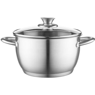Florina Cacerola de acero inoxidable (5,5 l) 24 cm Cacerola Henry con tapa de cristal Apta para lavavajillas Ideal para todo tipo de cocinas, incluida la de inducción. Florina Cacerola de acero inoxidable (5,5 l) 24 cm Cacerola Henry con tapa de cristal Apta para lavavajillas Ideal para todo tipo de cocinas, incluida la de inducción.