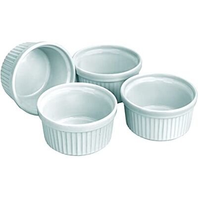 IBILI _230010 Molde Ramequin, Blanco, 9 cm, Set de 4 IBILI _230010 Molde Ramequin, Blanco, 9 cm, Set de 4
