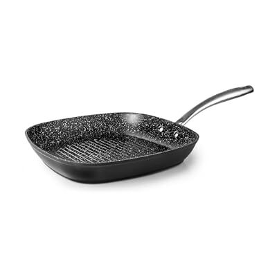IBILI Grill Ondulado Quarzo 24 Cm, Aluminio, Antiadherente, Apto para induccion, PFAS FREE IBILI Grill Ondulado Quarzo 24 Cm, Aluminio, Antiadherente, Apto para induccion, PFAS FREE