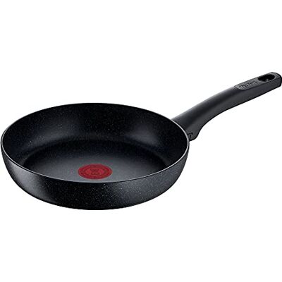 Tefal Black Stone Sartén (24 cm, revestimiento antiadherente, seguro, señal térmica, apta para inducción, cocina saludable, efecto piedra, color negro) Tefal Black Stone Sartén (24 cm, revestimiento antiadherente, seguro, señal térmica, apta para inducción, cocina saludable, efecto piedra, color negro)