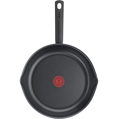 Tefal Day By Day On Sartén 24 cm con antiadherente de titanio, picos vertedores, Thermo-Signal, base difusora, forma profunda, apta para gas, vitrocerámica y eléctricas, no apto para inducción Tefal Day By Day On Sartén 24 cm con antiadherente de titanio, picos vertedores, Thermo-Signal, base difusora, forma profunda, apta para gas, vitrocerámica y eléctricas, no apto para inducción