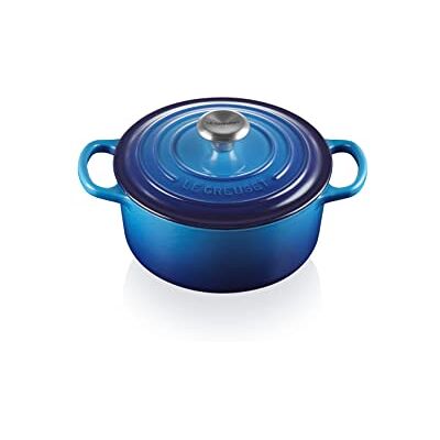 LE CREUSET Cocotte redonda de hierro fundido, 20 cm, 2, 4 L, Todas Las Fuentes de Calor incluso inducción, Azure, LE CREUSET Cocotte redonda de hierro fundido, 20 cm, 2, 4 L, Todas Las Fuentes de Calor incluso inducción, Azure,
