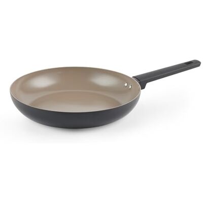 Salter Sartén cerámica de 28 cm, cuerpo de aluminio reciclado, revestimiento antiadherente sano sin PFOA ni PFAS, inducción, limpieza fácil, mango suave, sartén para huevos y tortillas Salter Sartén cerámica de 28 cm, cuerpo de aluminio reciclado, revestimiento antiadherente sano sin PFOA ni PFAS, inducción, limpieza fácil, mango suave, sartén para huevos y tortillas