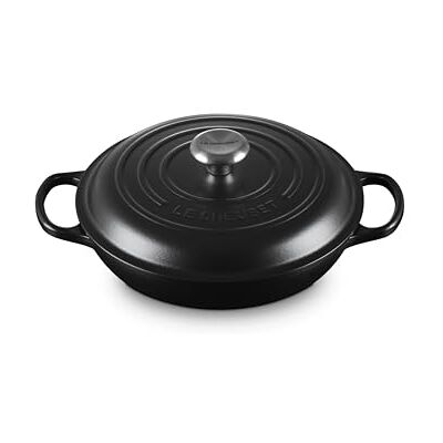 LE CREUSET Cacerola baja de hierro fundido, 26 cm, 2, 2 L, Negro Mate, 21180260002430 LE CREUSET Cacerola baja de hierro fundido, 26 cm, 2, 2 L, Negro Mate, 21180260002430