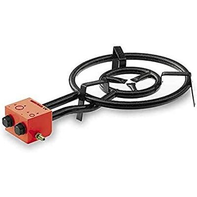 LACOR 63751 Paellera Gas Butano, 2 Quemadores, Negro, 50 cm LACOR 63751 Paellera Gas Butano, 2 Quemadores, Negro, 50 cm