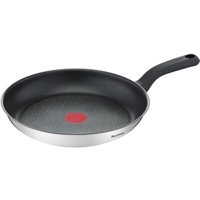Tefal Comfort Max Sartén de 26 cm, Apto inducción, antiadherente, revestimiento titanio, Thermo-signal,apto lavavajillas y horno, acero inoxidable Tefal Comfort Max Sartén de 26 cm, Apto inducción, antiadherente, revestimiento titanio, Thermo-signal,apto lavavajillas y horno, acero inoxidable