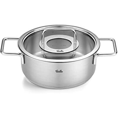 Fissler Pure Collection Rustidera de 2,4 L y 20 cm de Diámetro, Acero Inoxidable, con Tapadera Metálica, Escala de Medición Interior, Inducción Fissler Pure Collection Rustidera de 2,4 L y 20 cm de Diámetro, Acero Inoxidable, con Tapadera Metálica, Escala de Medición Interior, Inducción