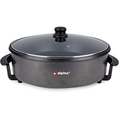 alpina Sartén multicocina eléctrica con termostato (42 cm de diámetro, 1500 W) alpina Sartén multicocina eléctrica con termostato (42 cm de diámetro, 1500 W)