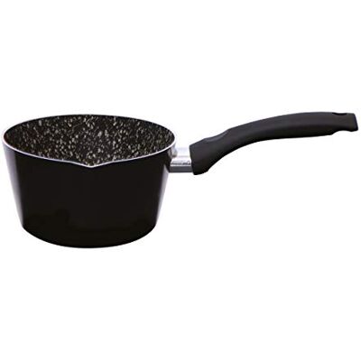 Excelsa Rock'n'Cook Cacerola Antiadherente 1 Asas con Boquilla, Metal, Negro, 16 cm Excelsa Rock'n'Cook Cacerola Antiadherente 1 Asas con Boquilla, Metal, Negro, 16 cm