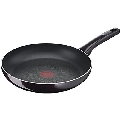 Tefal Sartén Resist Intense de 28 cm revestimiento antiadherente protección contra llamas resistente señal térmica forma profunda fácil de limpiar segura burdeos Tefal Sartén Resist Intense de 28 cm revestimiento antiadherente protección contra llamas resistente señal térmica forma profunda fácil de limpiar segura burdeos