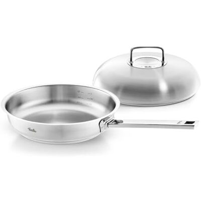 Fissler Original-Profi Collection Juego de 2 Sartenes de Acero Inoxidable, 28 cm de Diámetro, Sartén con Mango Sin Revestimiento y Tapadera de Gran Capacidad, Inducción Fissler Original-Profi Collection Juego de 2 Sartenes de Acero Inoxidable, 28 cm de Diámetro, Sartén con Mango Sin Revestimiento y Tapadera de Gran Capacidad, Inducción