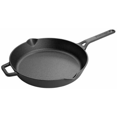 Prestige Sartén de hierro fundido de 26 cm con doble mango, presazonada, no tóxica, apta para inducción y horno, fácil de limpiar Prestige Sartén de hierro fundido de 26 cm con doble mango, presazonada, no tóxica, apta para inducción y horno, fácil de limpiar