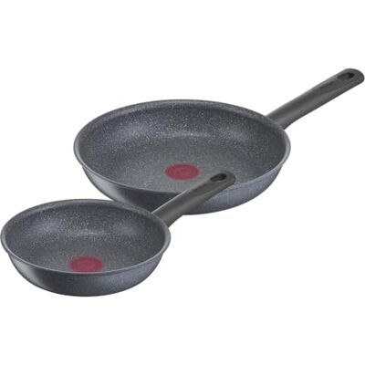 Tefal Natural On Juego 2 sartenes 20 y 26 cm con revestimiento mineral muy resistente, Thermo-Signal, Thermo-Fusion, forma profunda, apto todo tipo de cocinas, inducción, apto para horno Tefal Natural On Juego 2 sartenes 20 y 26 cm con revestimiento mineral muy resistente, Thermo-Signal, Thermo-Fusion, forma profunda, apto todo tipo de cocinas, inducción, apto para horno