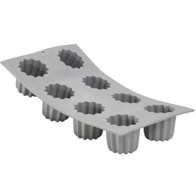 DE BUYER , MOLDE SILICONA ELASTOMOULE-PORCIONES ACANALADOS 30x20cm 8 PASTELES ø5,5cm- DE BUYER , MOLDE SILICONA ELASTOMOULE-PORCIONES ACANALADOS 30x20cm 8 PASTELES ø5,5cm-