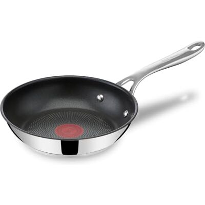 Tefal Jamie Oliver Sartén 20 cm, Apto inducción, antiadherente, revestimiento titanio, Thermo-signal, apto lavavajillas y horno, acero inoxidable Tefal Jamie Oliver Sartén 20 cm, Apto inducción, antiadherente, revestimiento titanio, Thermo-signal, apto lavavajillas y horno, acero inoxidable