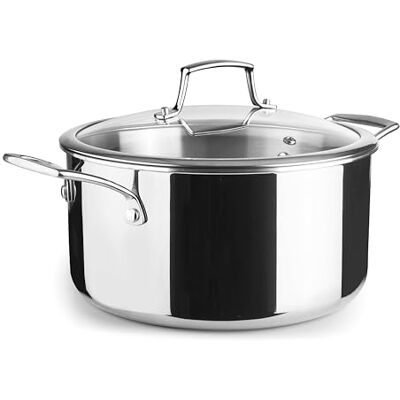 LACOR Cacerola Trichef, 5 L, 24 cm, Tricapa de Acero Inoxidable 18/10 y Aluminio 1060, Asas y Pomo de Acero Fundido, Apta para Inducción, Horno y Lavavajillas LACOR Cacerola Trichef, 5 L, 24 cm, Tricapa de Acero Inoxidable 18/10 y Aluminio 1060, Asas y Pomo de Acero Fundido, Apta para Inducción, Horno y Lavavajillas