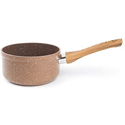 Excelsa Wood & Stone cacerola 1 Mango 16 cm, Aluminio forjado, Marrón Excelsa Wood & Stone cacerola 1 Mango 16 cm, Aluminio forjado, Marrón