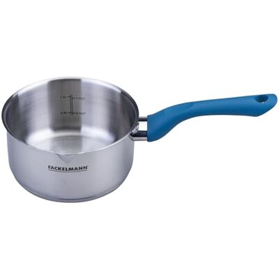 Fackelmann Cacerola Essential de 16 cm de diámetro, acero inoxidable, mango ergonómico de baquelita, apta para todo tipo de fuegos, 1,5 L Fackelmann Cacerola Essential de 16 cm de diámetro, acero inoxidable, mango ergonómico de baquelita, apta para todo tipo de fuegos, 1,5 L