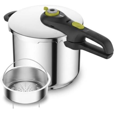 Tefal Secure Neo 8L, Olla a presión, Para 5-8 personas, Resultados rápidos y óptimos, 2 Programas, Diseño compacto, Apto lavavajillas, Acero inoxidable Tefal Secure Neo 8L, Olla a presión, Para 5-8 personas, Resultados rápidos y óptimos, 2 Programas, Diseño compacto, Apto lavavajillas, Acero inoxidable