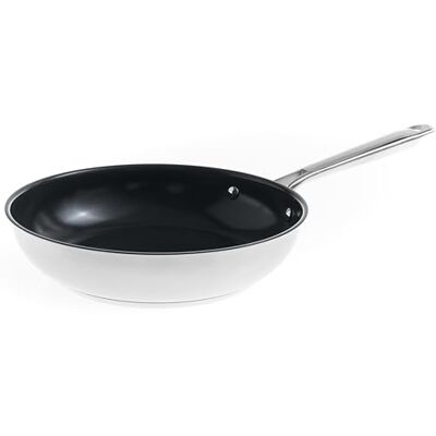 LACOR Sartén Acero Inoxidable 18/10 Cuisine, Con Antiadherente Cerámico Fusion Pro de PPG, Apta para Todos losFuegos incluido Inducción y Horno, 100% PFASfree, ø20 cm, Altura 5 cm LACOR Sartén Acero Inoxidable 18/10 Cuisine, Con Antiadherente Cerámico Fusion Pro de PPG, Apta para Todos losFuegos incluido Inducción y Horno, 100% PFASfree, ø20 cm, Altura 5 cm