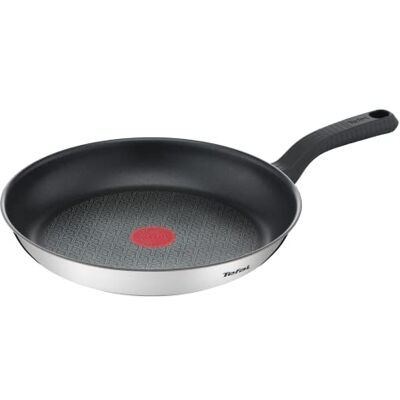 Tefal Comfort Max Sartén de 30 cm, Apto inducción, Antiadherente, Revestimiento titanio, Thermo-signal, Apto lavavajillas y horno, Acero inoxidable Tefal Comfort Max Sartén de 30 cm, Apto inducción, Antiadherente, Revestimiento titanio, Thermo-signal, Apto lavavajillas y horno, Acero inoxidable