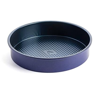 Blue Diamond Bakeware Molde redondo Antiadherente cerámico con infusión de diamante para tartas de 23 cm, fácil de desmoldar, apto para lavavajillas y congelador, sin PFAS, azul Blue Diamond Bakeware Molde redondo Antiadherente cerámico con infusión de diamante para tartas de 23 cm, fácil de desmoldar, apto para lavavajillas y congelador, sin PFAS, azul