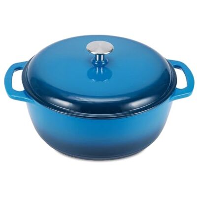 Amazon Basics Olla de hierro fundido esmaltada redonda - 7L - Utensilios de cocina Amazon Basics Olla de hierro fundido esmaltada redonda - 7L - Utensilios de cocina