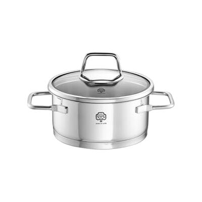 Olla para hornear de acero inoxidable Schulte-Ufer - Brillo alto, Escala interna, Vaciado seguro Olla para hornear de acero inoxidable Schulte-Ufer - Brillo alto, Escala interna, Vaciado seguro