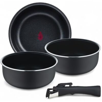 Bergner Set 4 Pzs Cazo Alu Prensado con Mango Desmontable y Heat Dot Revestimiento ILAG Essential Antracita Inducción Compatible, 16 cm 18 cm 20 cm Bergner Set 4 Pzs Cazo Alu Prensado con Mango Desmontable y Heat Dot Revestimiento ILAG Essential Antracita Inducción Compatible, 16 cm 18 cm 20 cm