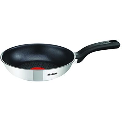 Tefal Comfort Max Sartén de 20 cm, Apto inducción, antiadherente, revestimiento titanio, Thermo-signal, apto lavavajillas y horno, acero inoxidable Tefal Comfort Max Sartén de 20 cm, Apto inducción, antiadherente, revestimiento titanio, Thermo-signal, apto lavavajillas y horno, acero inoxidable