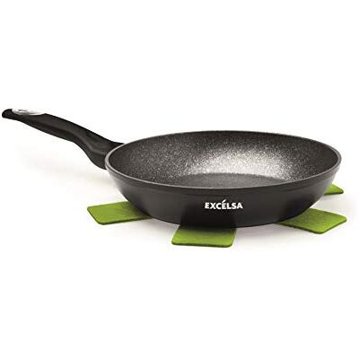 Excelsa ecoenergy Sartén antiadherente 1 Mango de Aluminio, Negro Excelsa ecoenergy Sartén antiadherente 1 Mango de Aluminio, Negro